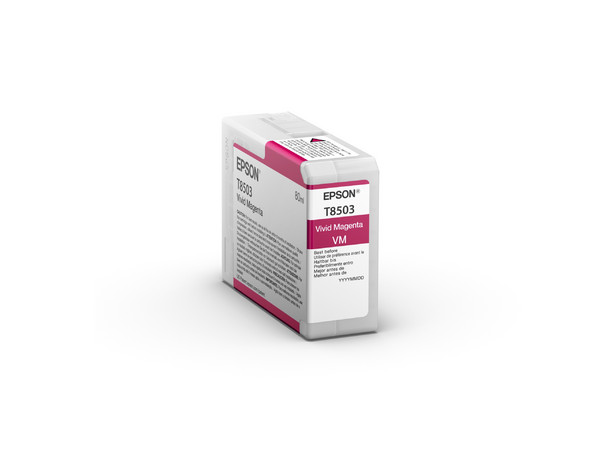 Cartucho de Tinta Epson SC-P800 de 80ml. Color Magenta Vivo.