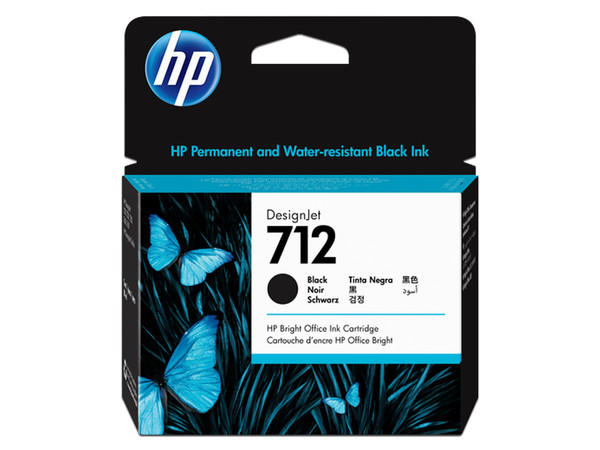 Cartucho de Tinta HP 712 Negro Original (3ED71A).