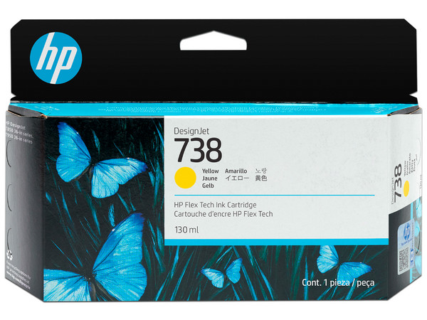 Cartucho de Tinta HP DesignJet 738 Amarillo (498N7A).
