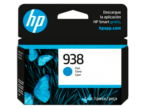 Cartucho de Tinta HP 938, Color Cian.