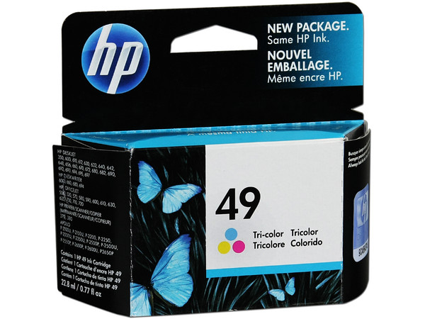 Cartucho de tinta HP 49 Tricolor Original (51649AL).