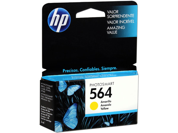 Cartucho de Tinta HP 564 Amarillo, Modelo: CB320WL