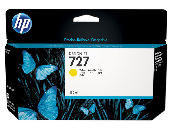 Cartucho de Tinta HP 727 Amarillo, Modelo: B3P21A, 130 ml.