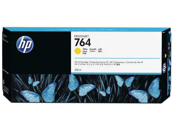 Cartucho de Tinta HP 764 Amarillo, Modelo: C1Q15A, 300 ml.