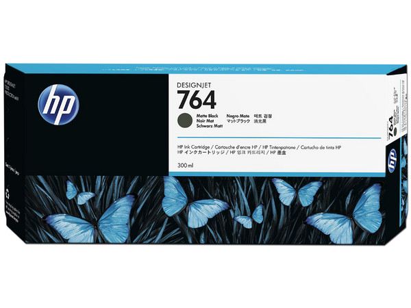 Cartucho de tinta HP 764 Color Negro Mate, Modelo: C1Q16A.
