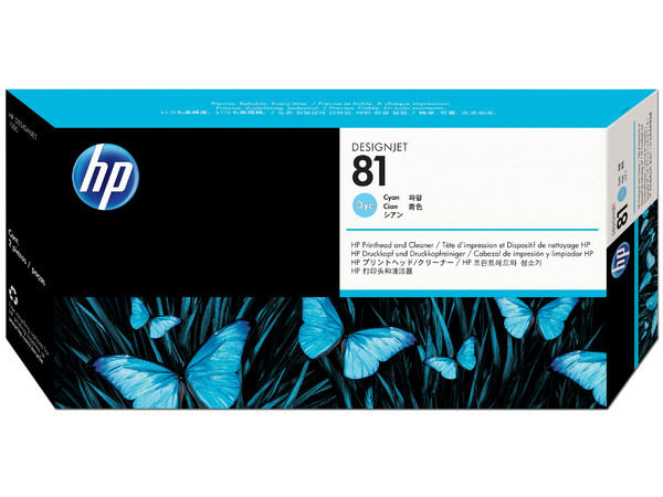 Cabezal de impresión HP 81 Cian, Modelo: C4951A.