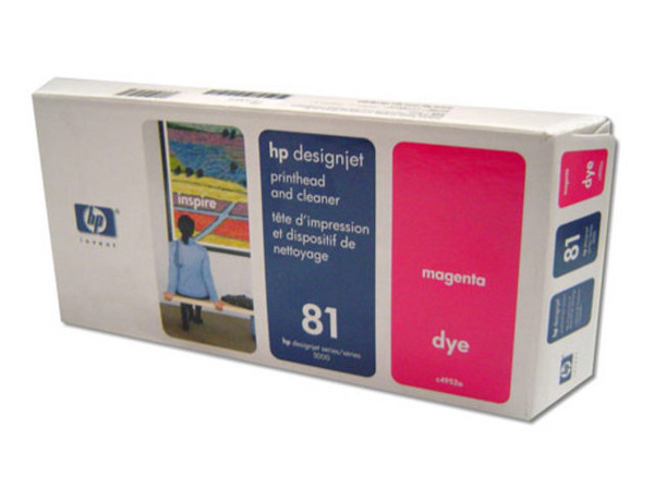 Cabezal de impresión HP 81 Magenta, Modelo: C4952A