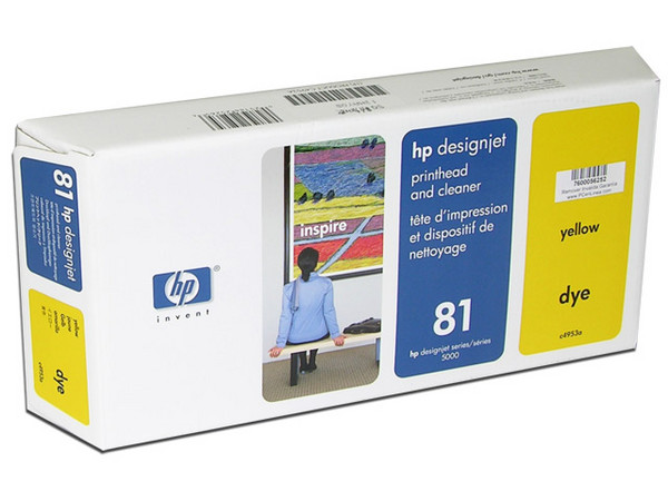 TINTA HP YELLOW 81 DESIGNJET 5 Modelo: C4953A