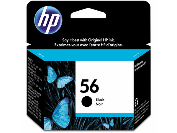 Cartucho de tinta HP 56 negra Original (C6656AL).