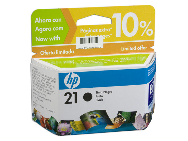 Cartucho HP 21 Negro (5.5 ml) Modelo: C9351DL