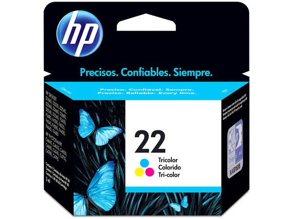Cartucho de tinta HP 22 Tricolor Original (C9352AL).