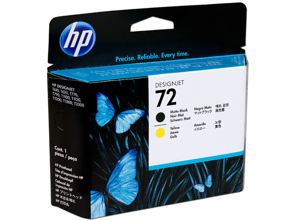 Cabezal de Impresión HP 72 Negro Mate-Amarillo, Modelo: C9384A.