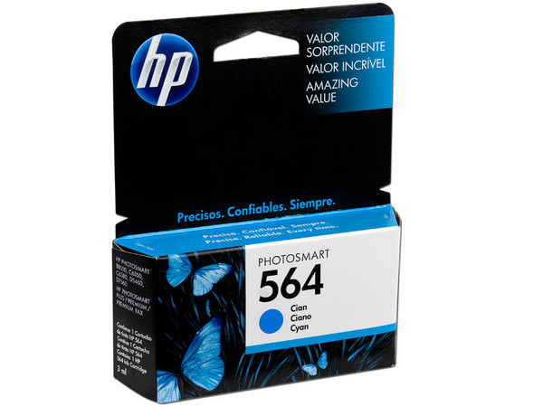 Cartucho de tinta HP 564 Cian Original (CB318WL).