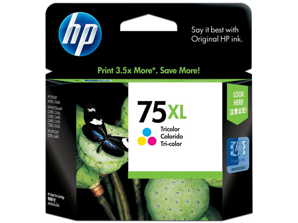 Cartucho de tinta HP 75XL Tricolor Original (CB338WL).