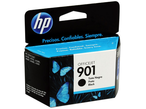 Cartucho de tinta HP 901 negra Original (CC653AL).
