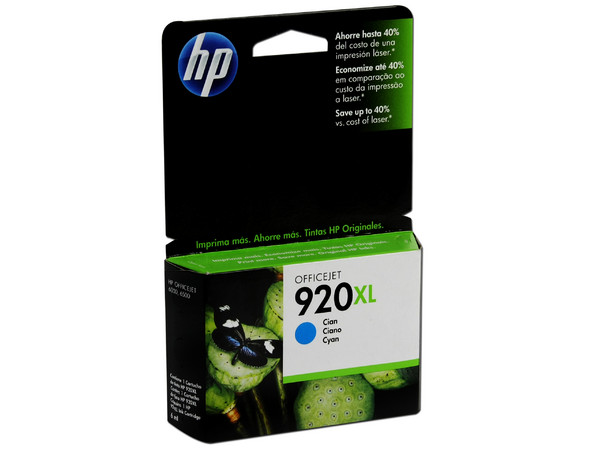 Cartucho de tinta HP 920XL Cian Original (CD972AL).