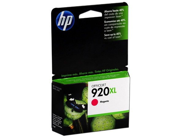 Cartucho de tinta HP 920XL Magenta Original (CD973AL).