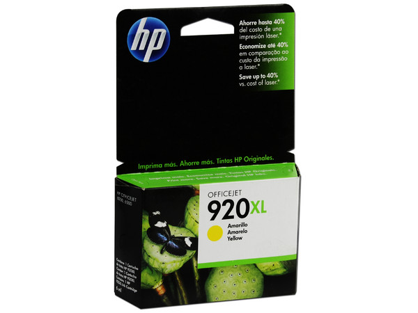 Cartucho de tinta HP 920XL Amarillo Original (CD974AL).
