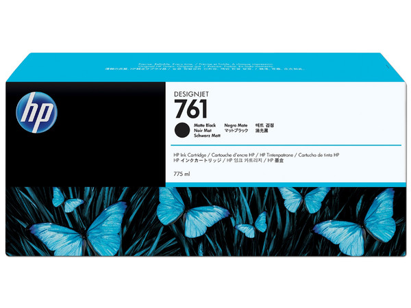 Cartucho de Tinta HP DesignJet 761, Negro Mate, Modelo: (CM997A).