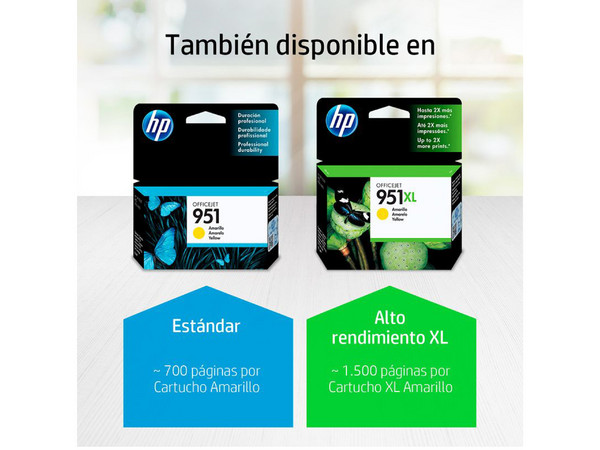 Cartucho de tinta HP 951 Amarillo Original (CN052AL).