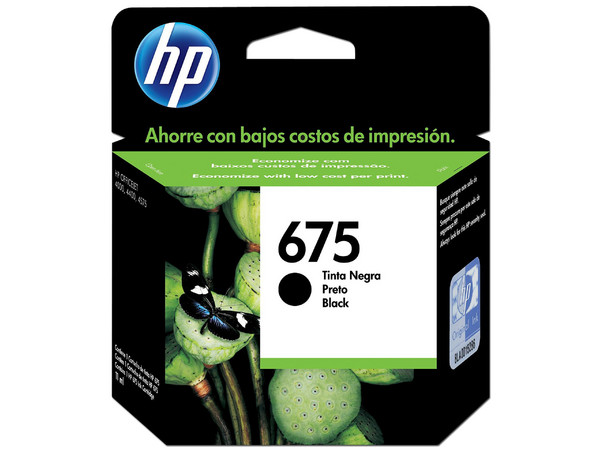 Cartucho de tinta HP 675 negra Original (CN690AL).