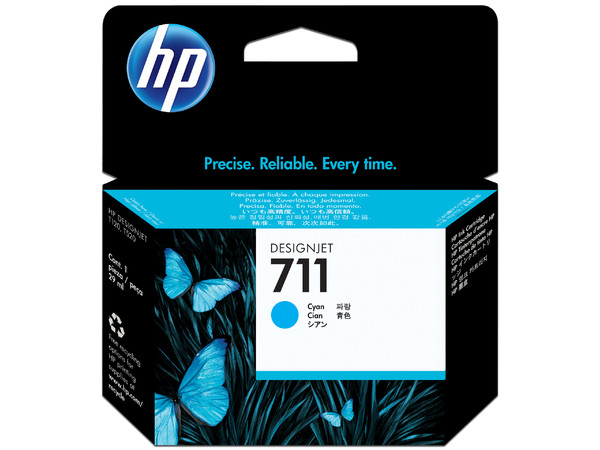 Cartucho de Tinta HP 711 Cian, Modelo: CZ130A.