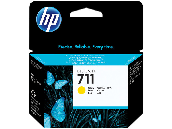 Cartucho HP 711 Amarillo, Modelo: CZ132A.