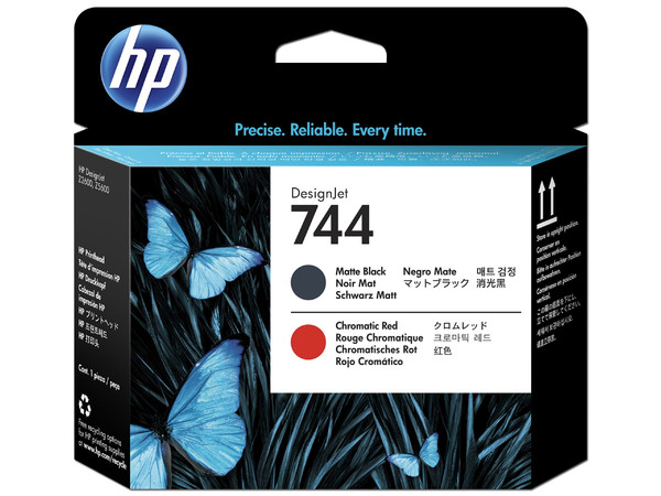 Cabezal de Impresión HP 744 Negro Mate - Rojo Cromático, Modelo: F9J88A