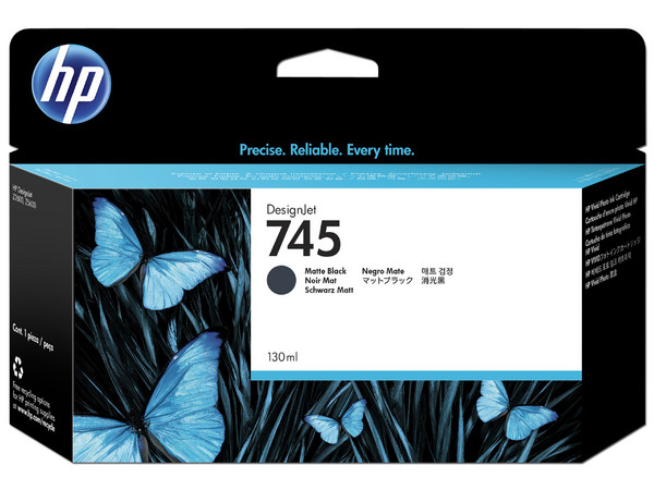 Cartucho de Tinta HP DesignJet 745 Negro Mate, 300ml, Modelo: F9K05A.