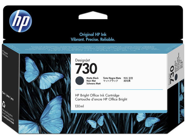 Cartucho HP 730-ML negro mate, Modelo: P2V65A.
