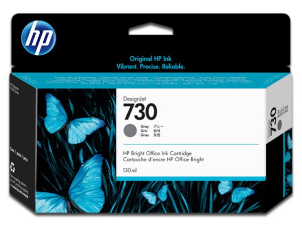 Cartucho HP 730 130-ML gris, Modelo: P2V66A.
