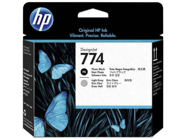 Cabezal de impresión HP DesignJet 774 Negro fotográfico/Gris claro, Modelo: P2W00A.
