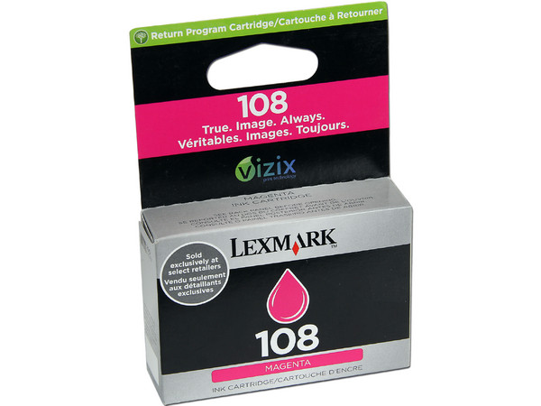 Cartucho de Tinta Lexmark 108 Magenta, Modelo: 14N0340