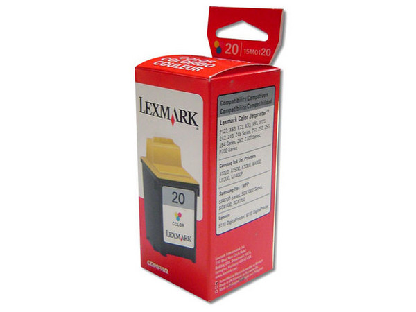 Cartucho de Tinta Lexmark 20 Color, Modelo: 15M0120