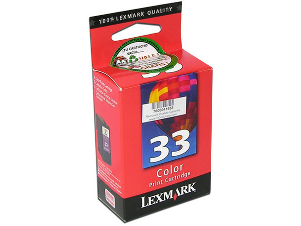 Cartucho de Tinta Lexmark 33 Color, Modelo: 18C0033