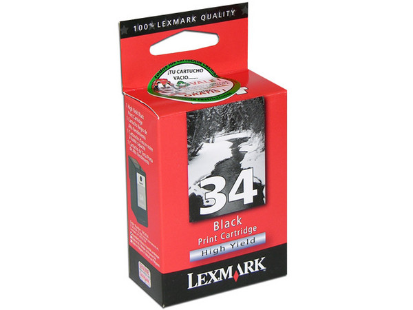Cartucho de Tinta Lexmark 34 Negro, Alto Rendimiento, Modelo: 18C0034