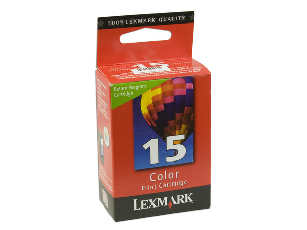 Cartucho de Tinta Lexmark 15 Color, Modelo: 18C2110