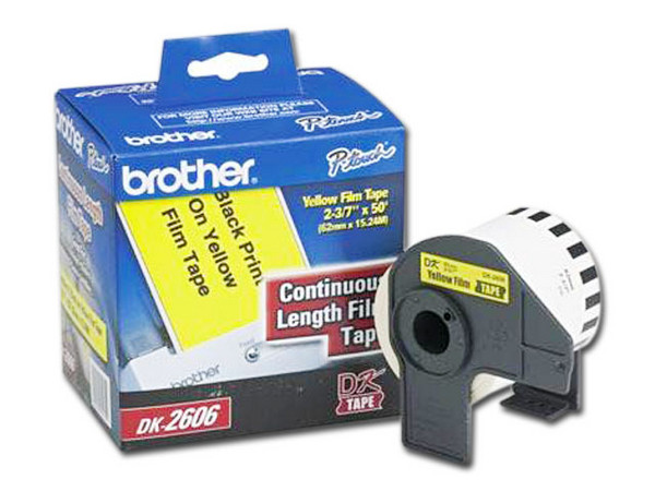 Cinta Brother de papel color amarillo.