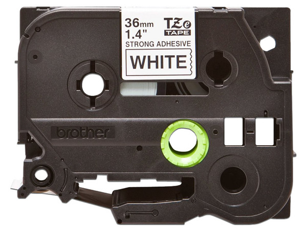 Cinta de impresión Laminada Brother, Negro sobre Blanco, Modelo: TZES261G.