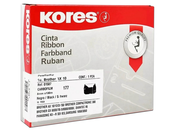 Cinta Kores para Brother X10 Máquina Eléctrica Compatible de Alta Precisión.
