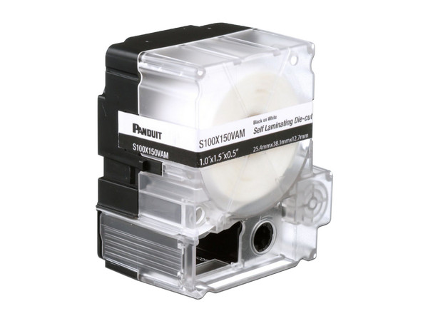 Casete de 175 Etiquetas Autolaminadas de 25.4 x 38.1 mm, para Cables de 4 a 8.1 mm de Diámetro, Color Blanco.