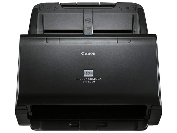 Escáner Canon ImageFormula DR-C240, Resolución 600 ppp, color negro.
