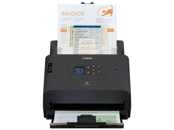 Escáner Canon ImageFormula DR-S250N, hasta 600 dpi, USB Ethernet, Color Negro.