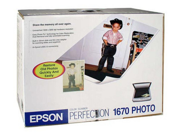 Scanner Epson Perfection 1670 Photo con Unidad para Transparencias, 48BITS, 1600X3200DPI