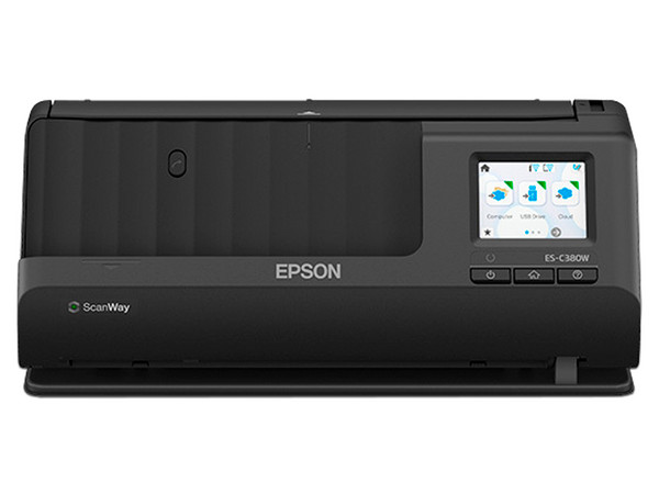 Escáner Compacto Epson WorkForce ES-C380W, Resolución de 600DPI, USB, Wi-Fi, Color Negro.