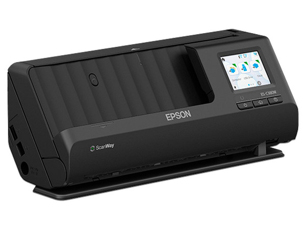 Escáner Compacto Epson WorkForce ES-C380W, Resolución de 600DPI, USB, Wi-Fi, Color Negro.