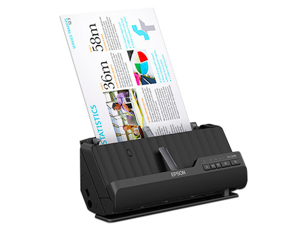 Escáner Compacto Epson WorkForce ES-C320W, Resolución de 600DPI, USB, Wi-Fi, Color Negro.