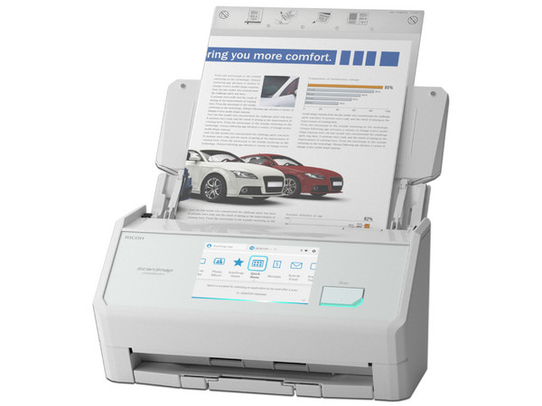 Escáner ADF Fujitsu IX2500, hasta 600 dpi, Tamaño A4, Sensor CIS, USB, Color Blanco.