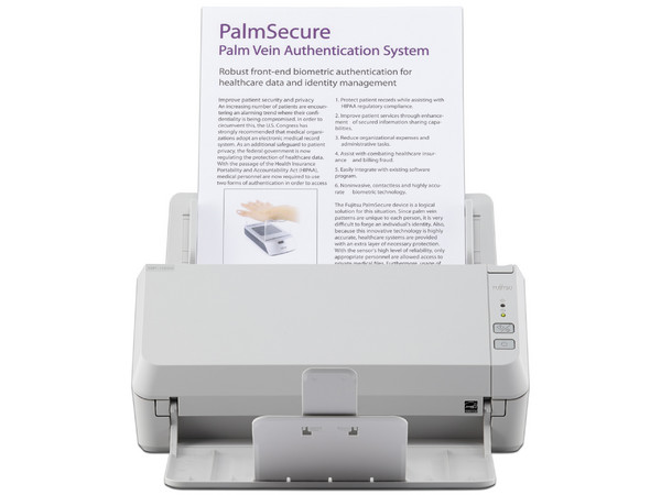 Scanner Fujitsu SP-1120N, Resolución de 600 x 600 DPI, Escaneado Duplex, USB, Ethernet, Color Gris.