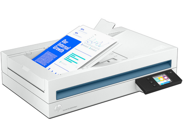 Escáner de cama plana HP ScanJet Pro N4600, 48 bits, Ethernet, Wi-Fi, USB.